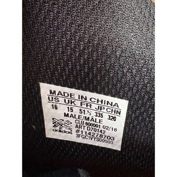 Adidas Men's Football Cleats Iron-Skin High Top Black & Silver Big Size US 16 - Picture 12 of 12